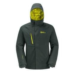 Jack Wolfskin Troposhere jakke black olive / Firefly