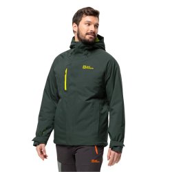 Jack Wolfskin Troposhere jakke black olive / Firefly