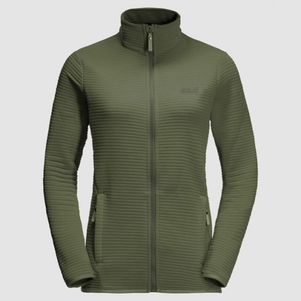 Jack Wolfskin Modesto dame fleece jakke light moss