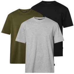 Pinewood 3 pack t-shirt GreyMel/Pine/Black